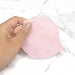 Freeform Sliced Rose Quartz Polished Coaster Set 4 | Himalayan Salt Factory