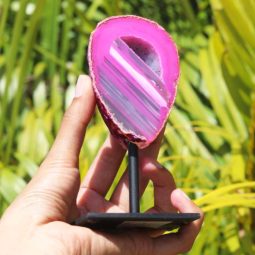 Pink Agate Crystal Set – 3 Units [SET14] | Himalayan Salt Factory