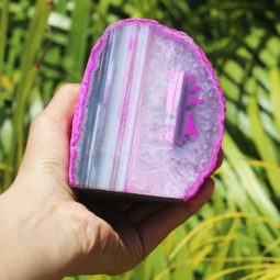 Pink Agate Crystal Set – 3 Units [SET14] | Himalayan Salt Factory