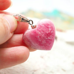 Pink Rhodonite Heart Pendant - Small | Himalayan Salt Factory