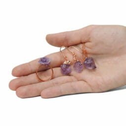 Natural Amethyst Terminated Point 3 Pieces Jewelry Set BR228 | Himalayan Salt Factory