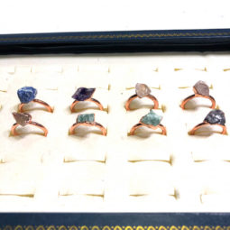 Eight Raw gemstones Ring Size 4 Copper Rings BR 2400 14 Eight Raw gemstones Ring Size 4 Copper Rings BR 2400 | Himalayan Salt Factory