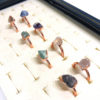 Eight Raw gemstones Ring Size 4 Copper Rings BR 2400 | Himalayan Salt Factory
