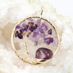 Healing Amethyst Tree of Life pendant Br 120 | Himalayan Salt Factory