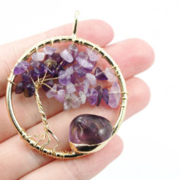Healing Amethyst Tree of Life pendant Br 120 | Himalayan Salt Factory