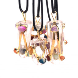 Parcel 5 x Colorful Crystal Terminated Point Pendant BR 794 | Himalayan Salt Factory