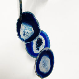 Agate Wind Chime - Blue - Large 11 Wind Chime Brazil Agate Blue Slices - LG | Himalayan Salt Factory