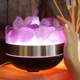 Treasurers Amethyst Diffuser Humidifier - Polished Stones 14 Amethyst Diffuser Humidifier - Polished Stones | Himalayan Salt Factory