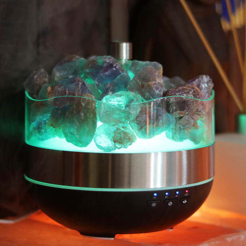 Treasurers Amethyst Diffuser Humidifier - Rough Stones 6 Amethyst Diffuser Humidifier - Rough Stones | Himalayan Salt Factory