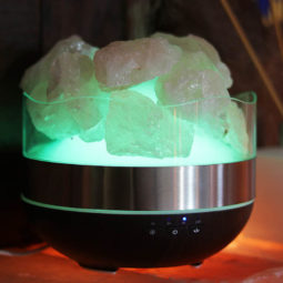 Rose Quartz Diffuser Humidifier - Rough Stones | Himalayan Salt Factory
