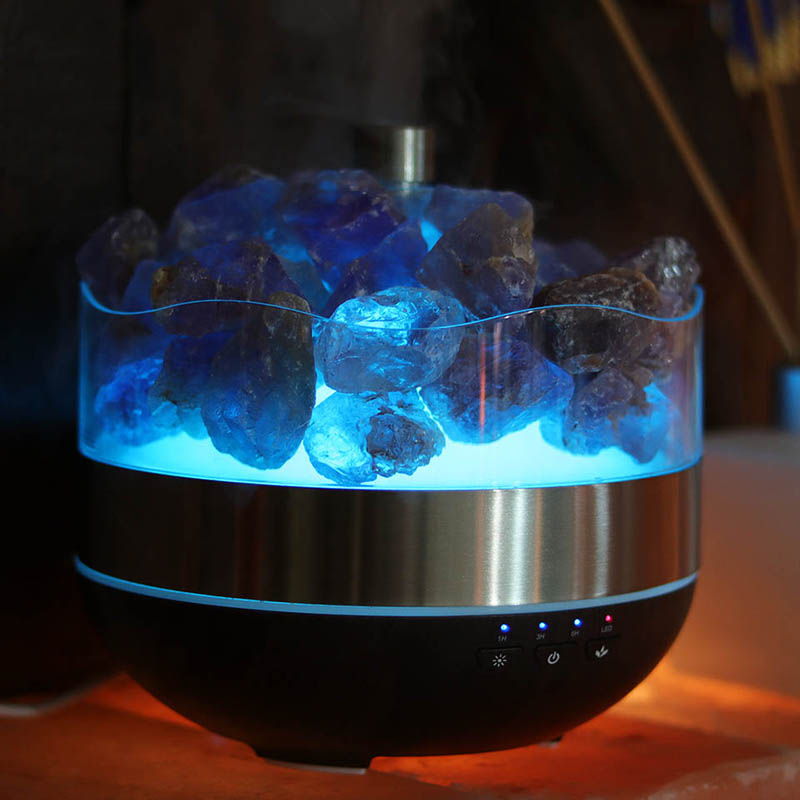 Treasurers Amethyst Diffuser Humidifier - Rough Stones 5 Amethyst Diffuser Humidifier - Rough Stones | Himalayan Salt Factory
