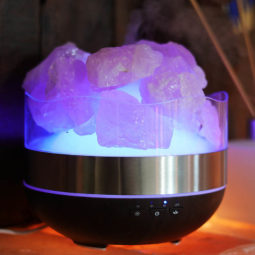 Rose Quartz Diffuser Humidifier - Rough Stones | Himalayan Salt Factory