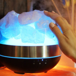 Rose Quartz Diffuser Humidifier - Rough Stones | Himalayan Salt Factory