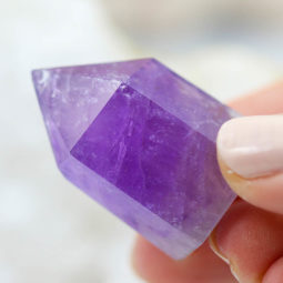 110 Cts Terminated Point Amethyst Generator CF 455 | Himalayan Salt Factory