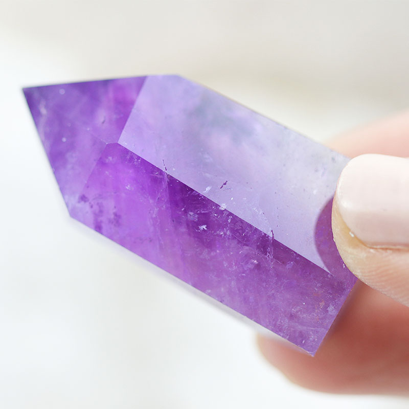 110 Cts Terminated Point Amethyst Generator CF 456 5 110 Cts Terminated Point Amethyst Generator CF 455 | Himalayan Salt Factory