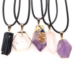 5 pcs Amethyst Crystal lovers pendants BR 2303 6 5 pcs Amethyst Crystal lovers pendants BR 2303 | Himalayan Salt Factory