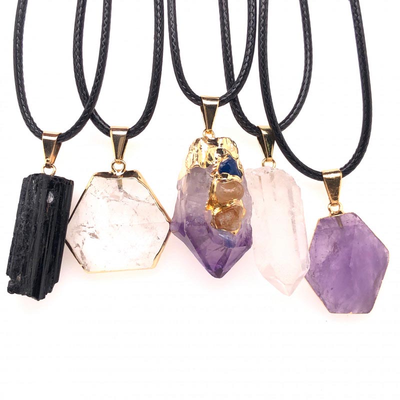 5 pcs Amethyst Crystal lovers pendants BR 2303 4 5 pcs Amethyst Crystal lovers pendants BR 2303 | Himalayan Salt Factory