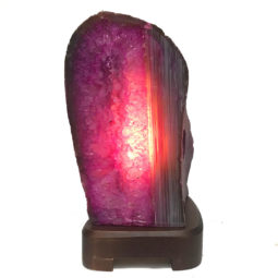 Agate Crystal Lamp With Base S34-2 | Himalayan Salt Factory