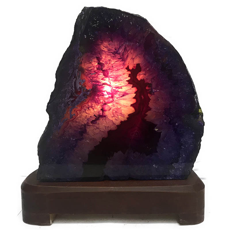 Agate Crystal Lamp With Base S35 5 Agate Crystal Lamp With Base S35-1 | Himalayan Salt Factory