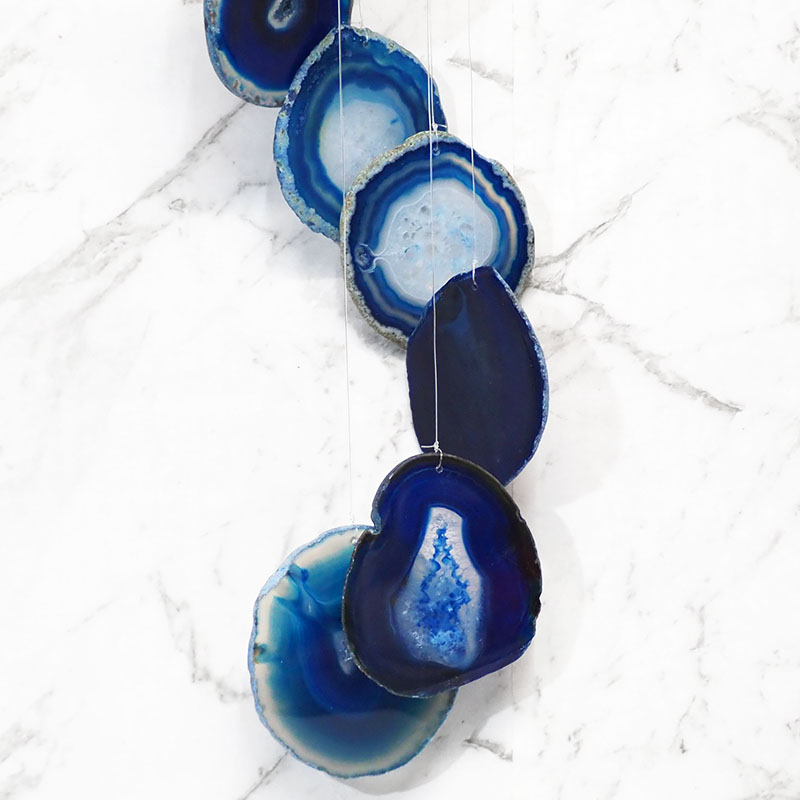 Agate Wind Chime - Blue - Large 4 Agate Wind Chime- Blue - Large | Himalayan Salt Factory