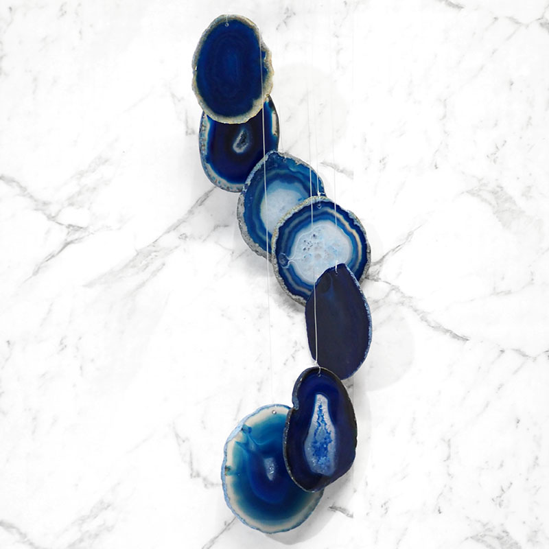 Agate Wind Chime - Blue - Large 3 Agate Wind Chime- Blue - Large | Himalayan Salt Factory