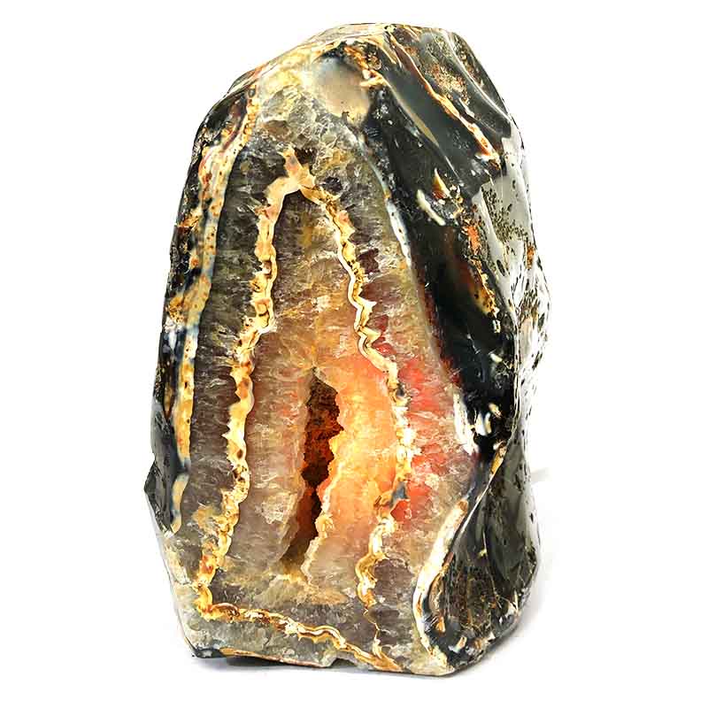 3.95kg Fire Agate Crystal Lamp S118 4 Fire Agate Crystal Lamp S118 | Himalayan Salt Factory