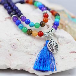 Prayer Beads Lapis and Gemstones Tree of life CF 479 10 Prayer Beads Lapis and Gemstones Tree of life CF 479 | Himalayan Salt Factory