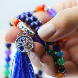 Prayer Beads Lapis and Gemstones Tree of life CF 479 | Himalayan Salt Factory