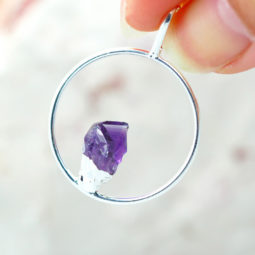 Raw Beautiful Amethyst Pendant BR 327 6 Raw Beautiful Amethyst Pendant BR 327 | Himalayan Salt Factory