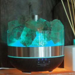 Treasures Smoky Quartz Diffuser Humidifier - Rough Stones | Himalayan Salt Factory