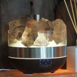 Treasures Smoky Quartz Diffuser Humidifier - Rough Stones | Himalayan Salt Factory