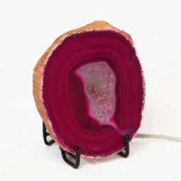 1.25 Kilo Treasures Thick Sliced Brazilian Crystal Agate Lamp CF 714 | Himalayan Salt Factory