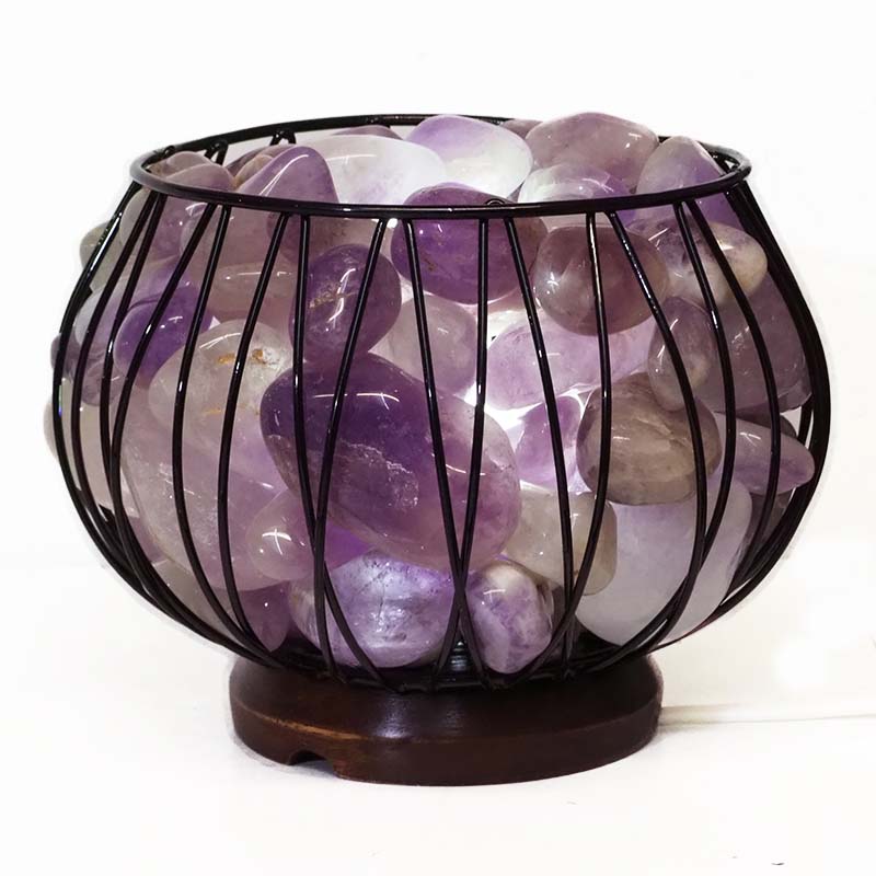 Amethyst Tumbled Crystal Gemstones Freedom Amore Lamp 6 4.50kg Amethyst Crystal Gemstones Freedom Amore Lamp | Himalayan Salt Factory