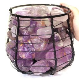 Amethyst Crystal Double Rock and Gemstones Freedom Capsule Lamp 7 Amethyst Crystal Double Rock and Gemstones Freedom Capsule Lamp | Himalayan Salt Factory