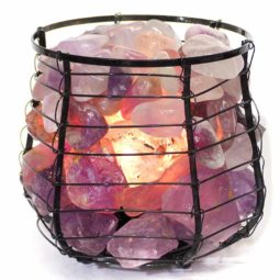 Amethyst Crystal Double Rock and Gemstones Freedom Capsule Lamp 6 Amethyst Crystal Double Rock and Gemstones Freedom Capsule Lamp | Himalayan Salt Factory