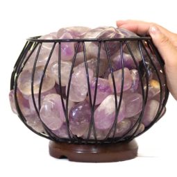 Amethyst Tumbled Crystal Gemstones Freedom Amore Lamp 8 Amethyst Crystal Gemstones Freedom Amore Lamp | Himalayan Salt Factory