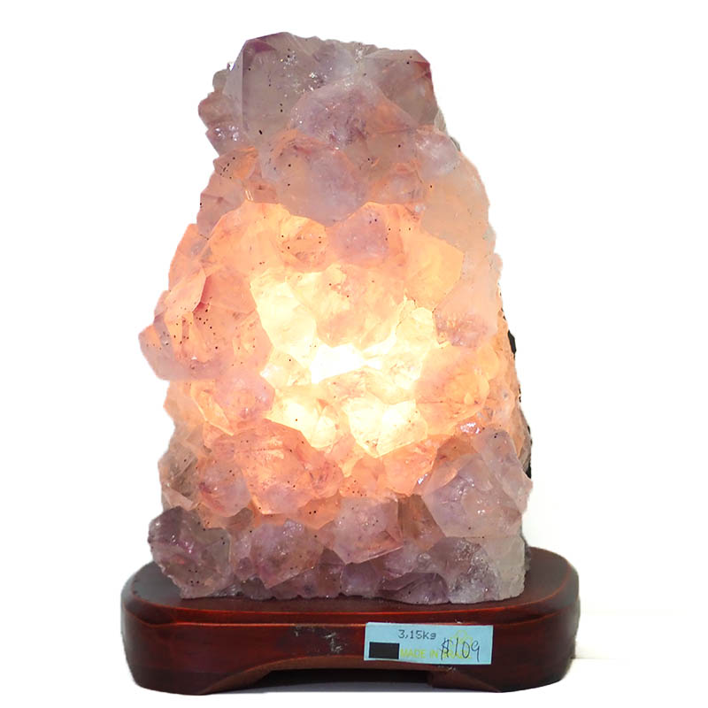 3.15kg Amethyst Crystal Lamp DS11 4 Amethyst Crystal Lamp DS11-2 | Himalayan Salt Factory