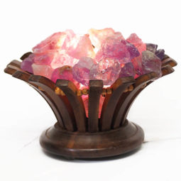 Amethyst Crystal Rock Lotus Lamp 6 Amethyst Crystal Rock Lotus Lamp | Himalayan Salt Factory