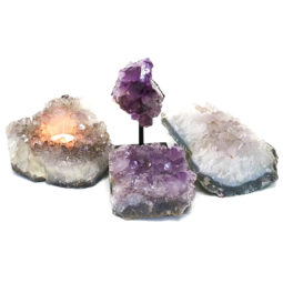 Amethyst Crystal Set - 4 Pieces S320-1 | Himalayan Salt Factory