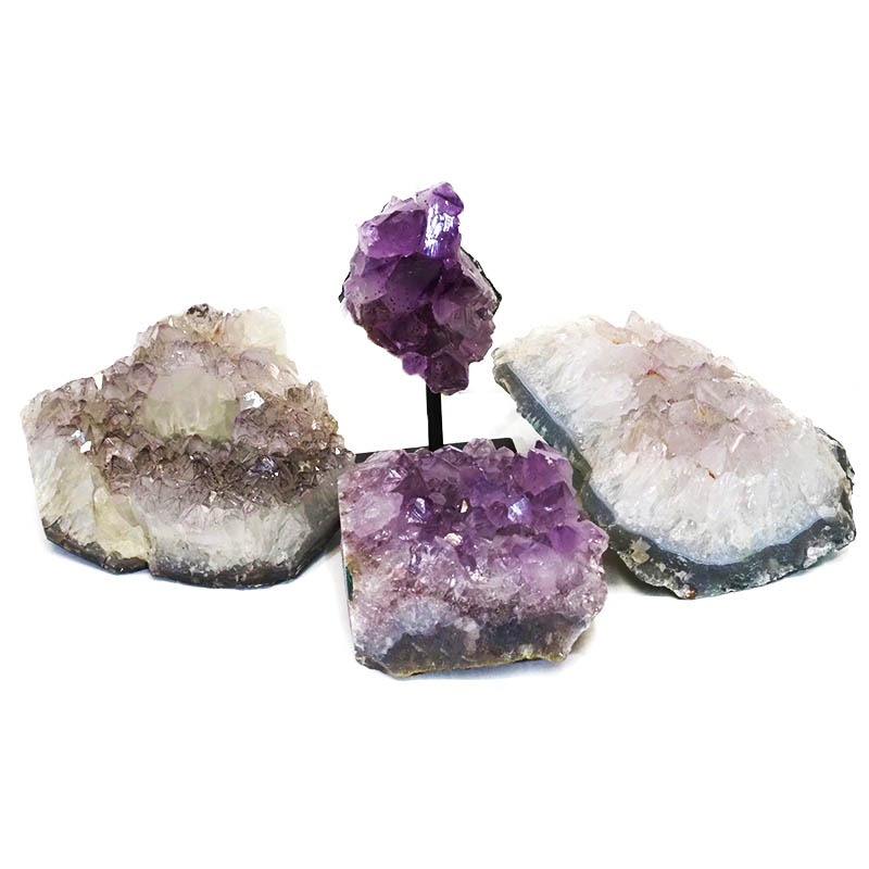 Amethyst Crystal Set - 4 Pieces S320 4 Amethyst Crystal Set - 4 Pieces S320 | Himalayan Salt Factory