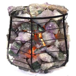 Amethyst Druzy Geodes Capsule Lamp 6 Amethyst Geodes Stone Capsule Lamp | Himalayan Salt Factory