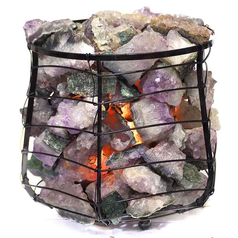 Amethyst Druzy Geodes Capsule Lamp 4 Amethyst Geodes Stone Capsule Lamp | Himalayan Salt Factory