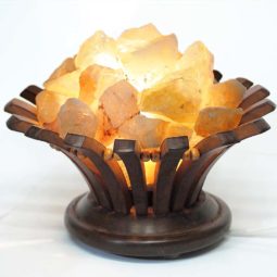 Citrine Crystal Rock Lotus Lamp 6 Citrine Crystal Rock Lotus Lamp | Himalayan Salt Factory
