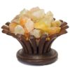 Citrine Crystal Rock Lotus Lamp | Himalayan Salt Factory
