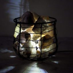 Clear Crystal Capsule Lamp at Night | Himalayan Salt Factory