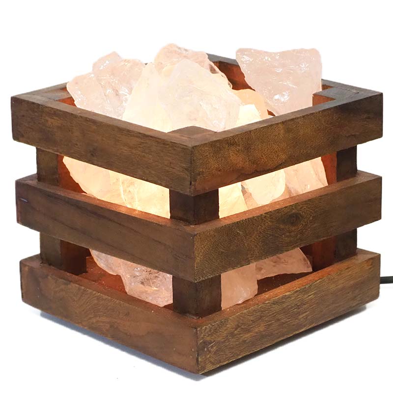 Clear Quartz Rocks Cubic Lamp 3 Clear Quartz Rocks Cubie Lamp | Himalayan Salt Factory