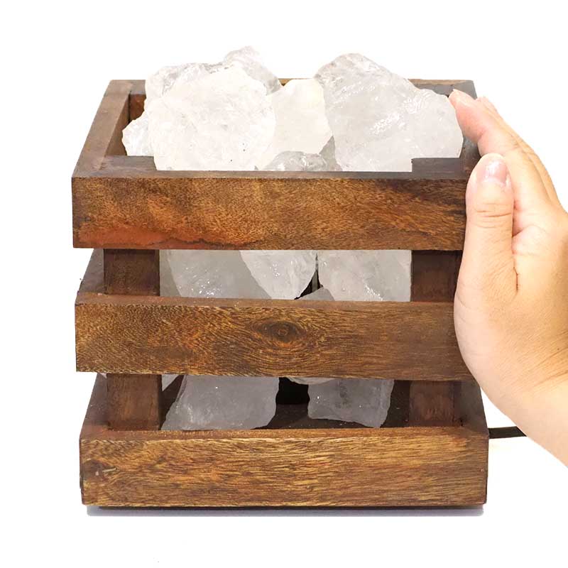 Clear Quartz Rocks Cubic Lamp 4 Clear Quartz Rocks Cubie Lamp | Himalayan Salt Factory