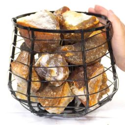 Golden Crystal Rocks Relaxing Capsule Lamp | Himalayan Salt Factory