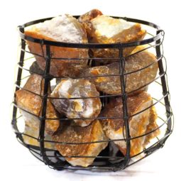 Golden Crystal Rocks Relaxing Capsule Lamp | Himalayan Salt Factory