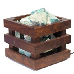 Green Quartz Vibrations Cubic Lamp | Himalayan Salt Factory